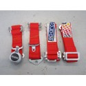 SPARCO 4 Punkt Gurt Schnellverschluss 2 Zoll rot