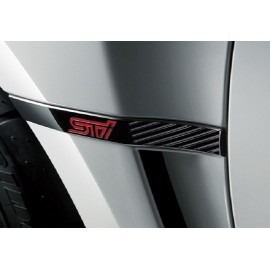 STI Kotflügel Seiten Embleme schwarz/rot Subaru Impreza STI 2007-2014