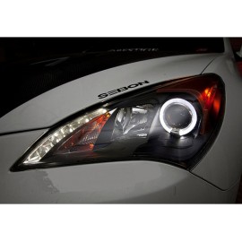LED Scheinwerfer schwarz Angel Eyes Hyundai Genesis 09-