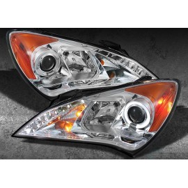 Hyundai Genesis 09- Angel Eyes Scheinwerfer chrom 2