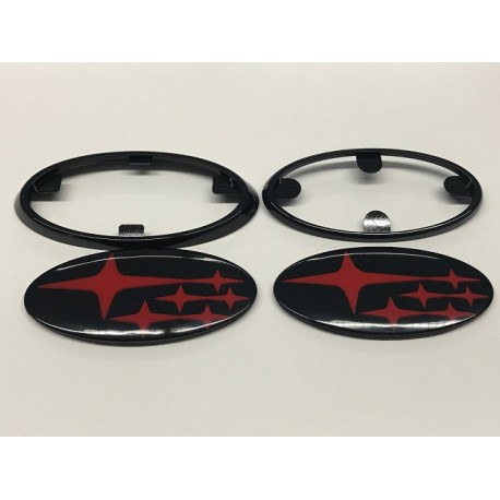 Subaru OEM Emblem Set Rote Sterne 11-14