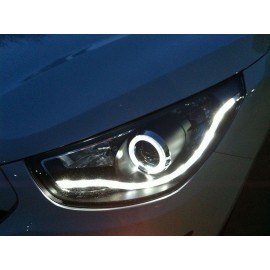Scheinwerfer Hyundai IX35 schwarz mit Angel Eye