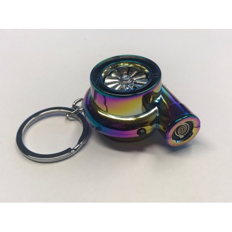 Trubo Schlüsselanhänger mit Sound und Feuerzeug Neonchrom