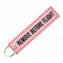 Schlüsselanhänger REMOVE BEFORE FLIGHT Rot