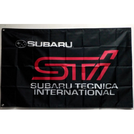 Subaru STI Fahne Schwarz
