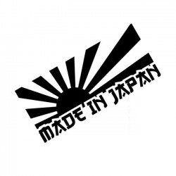 Made in Japan Sticker/Aufkleber Schwarz